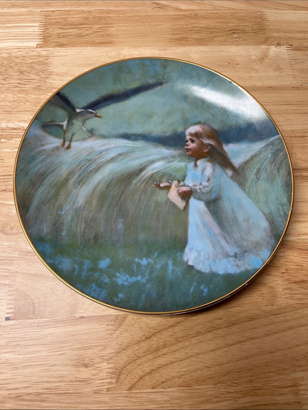 VTG 1979 Thornton Utz "A Friend in the Sky" Collector Plate - Viletta Fine China